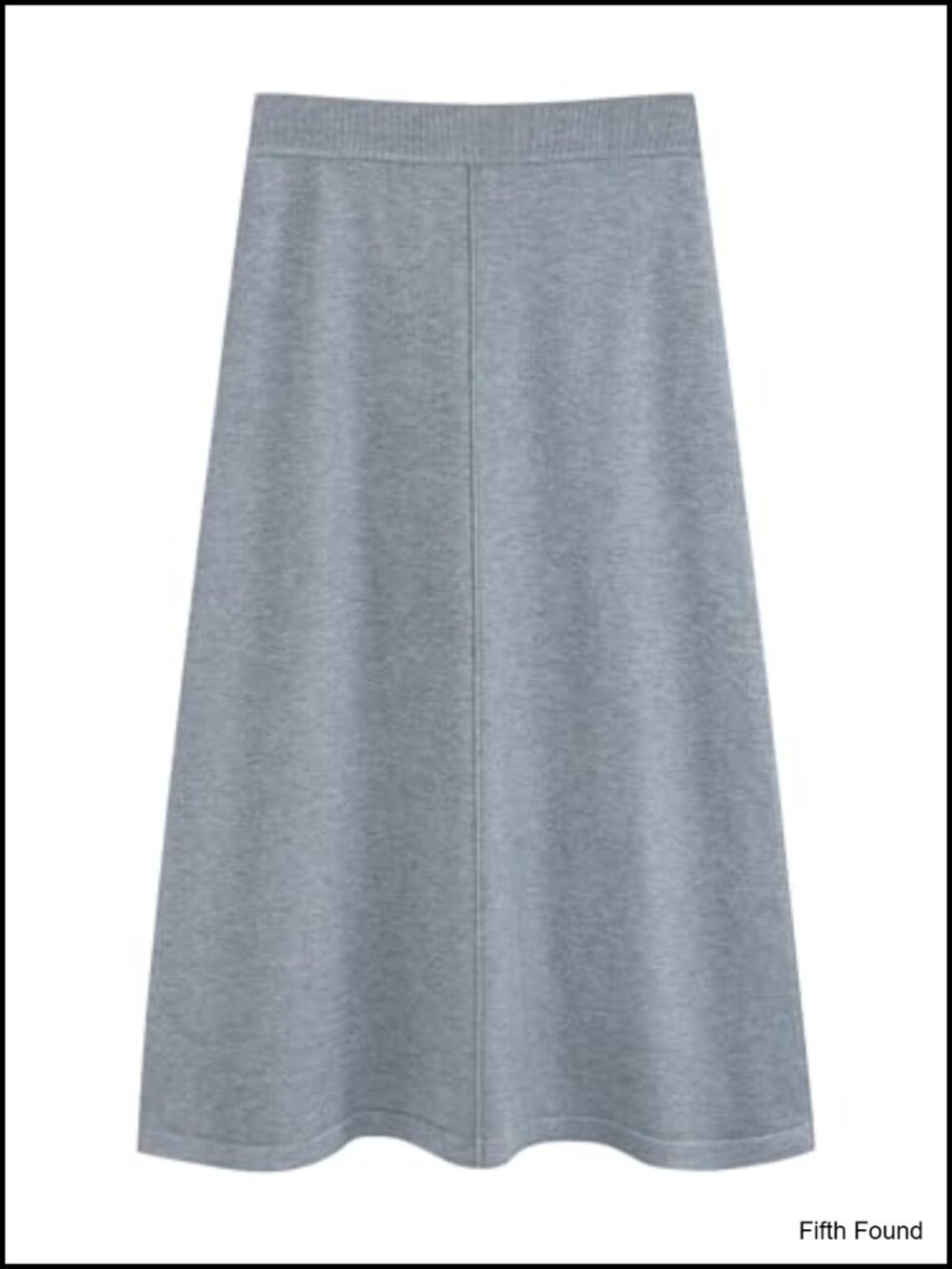 Sweater Skirt High Waist Ribbed Knit A-Line Midi Knit Skirt